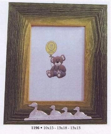 No brand Portafoto Argento 925 papere 13 x 18 cm sestini Cornice Legno e papare in Argento