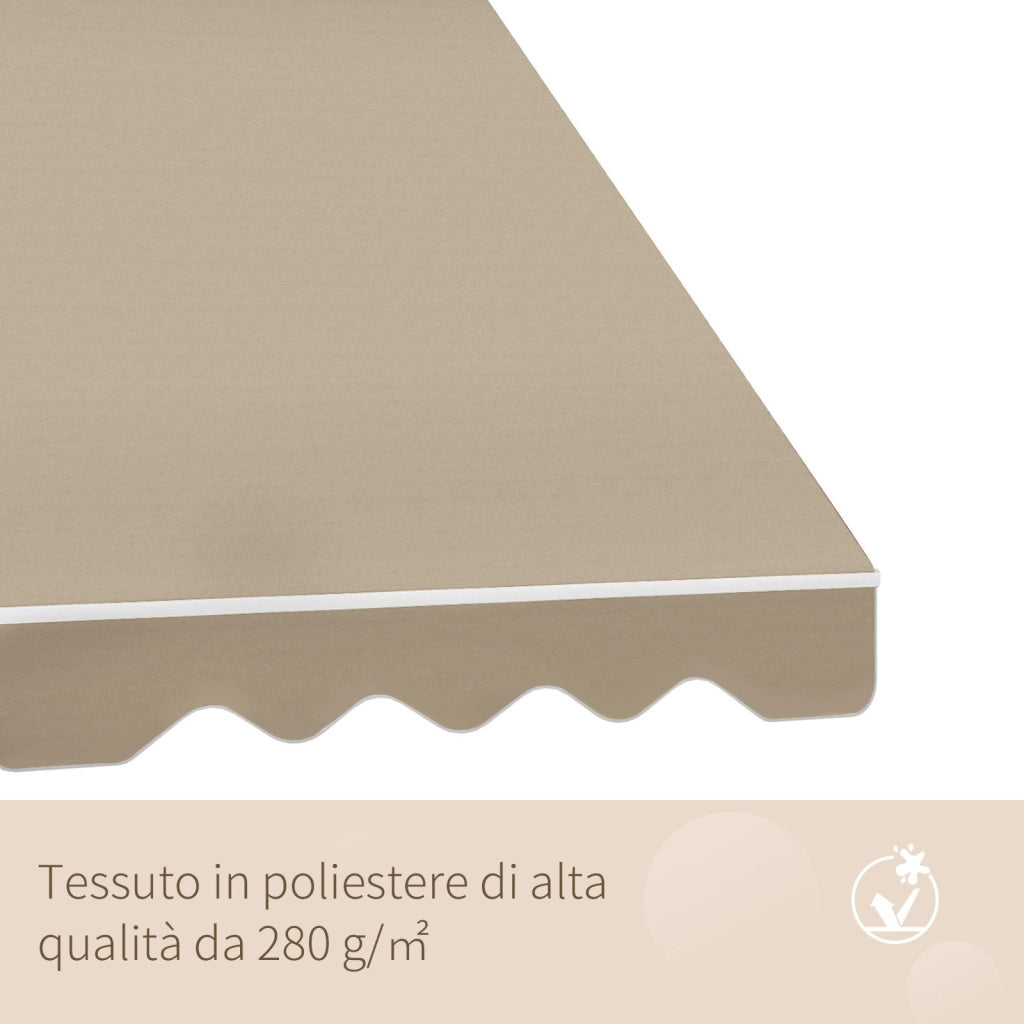 Easycomfort Tenda da Sole a Caduta con Rullo Avvolgibile e Angolazione Regolabile 0-120°, 180×70cm, Beige