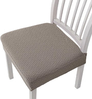 Cuscino per poltrona con disegno jacquard, copricuscino elastico liscio per sala da pranzo - grigio moka