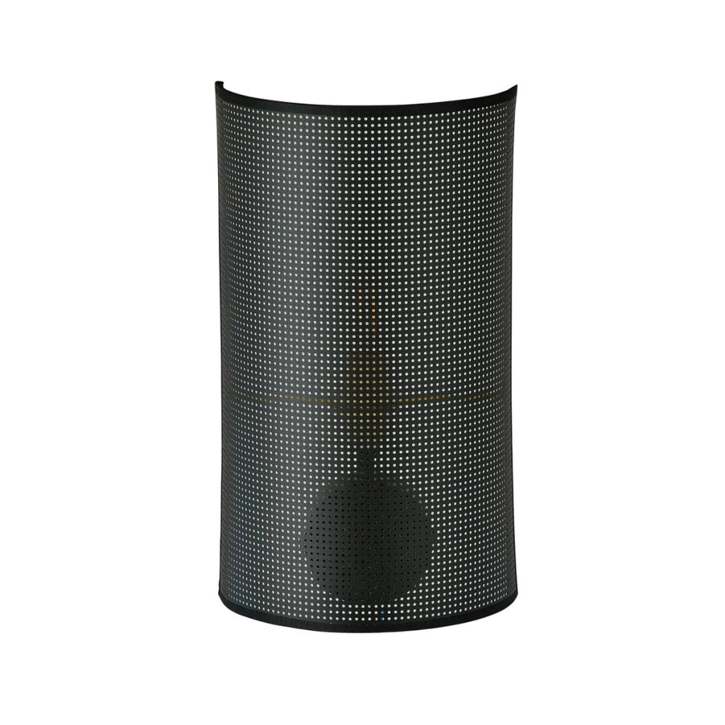 Applique ASTON in acciaio nero con dettagli oro