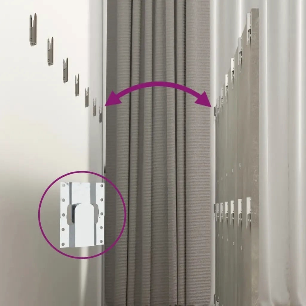 Testiera | Testata Letto con Comodini in Legno Multistrato Grigio Cemento