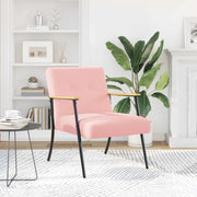 Divano Sedia-Poltrona Rosa Tessuto simile alla lana ricci