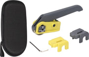 Taglierino per guaina di fibra ottica - Taglierino per cavi longitudinali - Manico in nylon - Strippatore di filo di acciaio in carbonio - Utilizzo industriale con adattatori sostituibili.