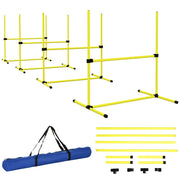 Set 4 ostacoli agility per cani con sistema di fissaggio e sacco ¨C zephmum ¨C nero
