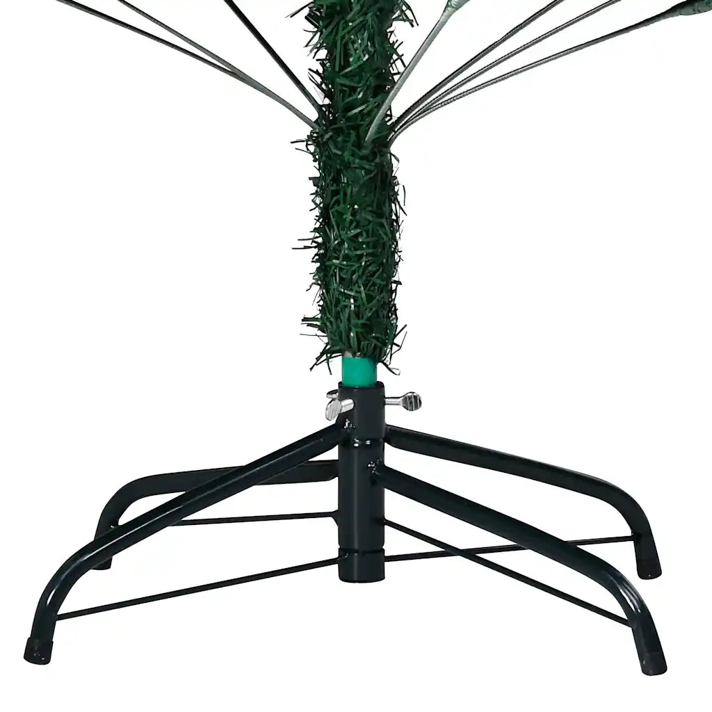 Albero di Natale Preilluminato con Palline Verde 180 cm PVC 3077622