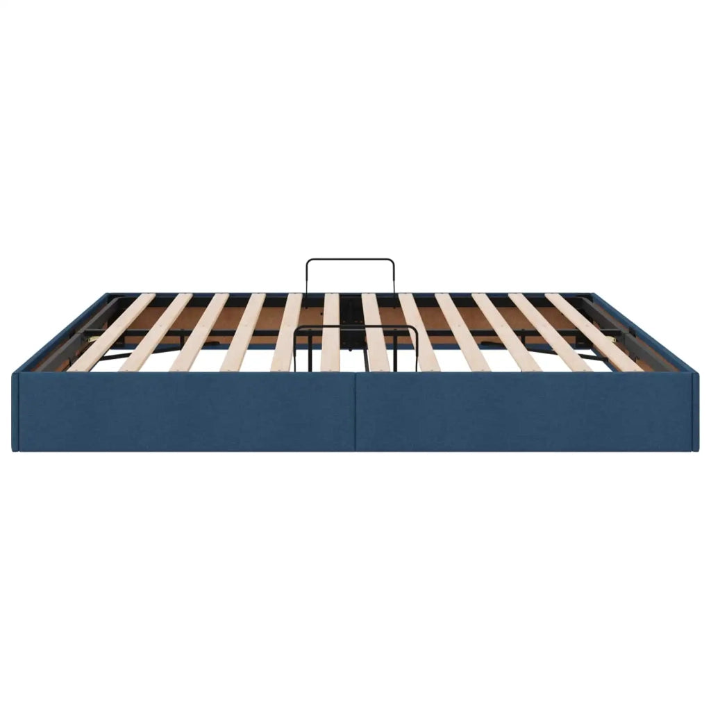 Letto ottomano con archiviazione Blu 200 x 200 cm Tessuto 3442849