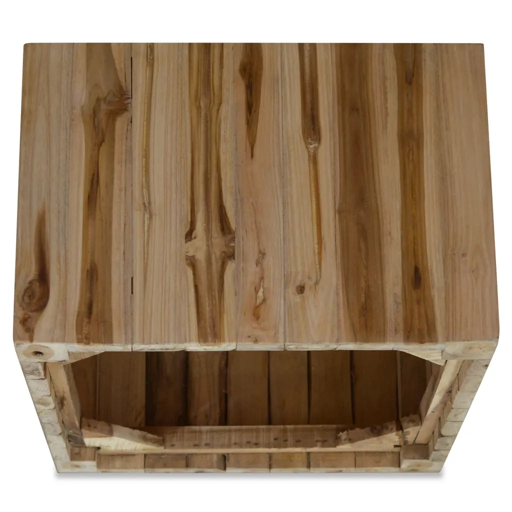 Tavolino da CaffÃ¨ in Autentico Legno di Teak 50x50x35 cm