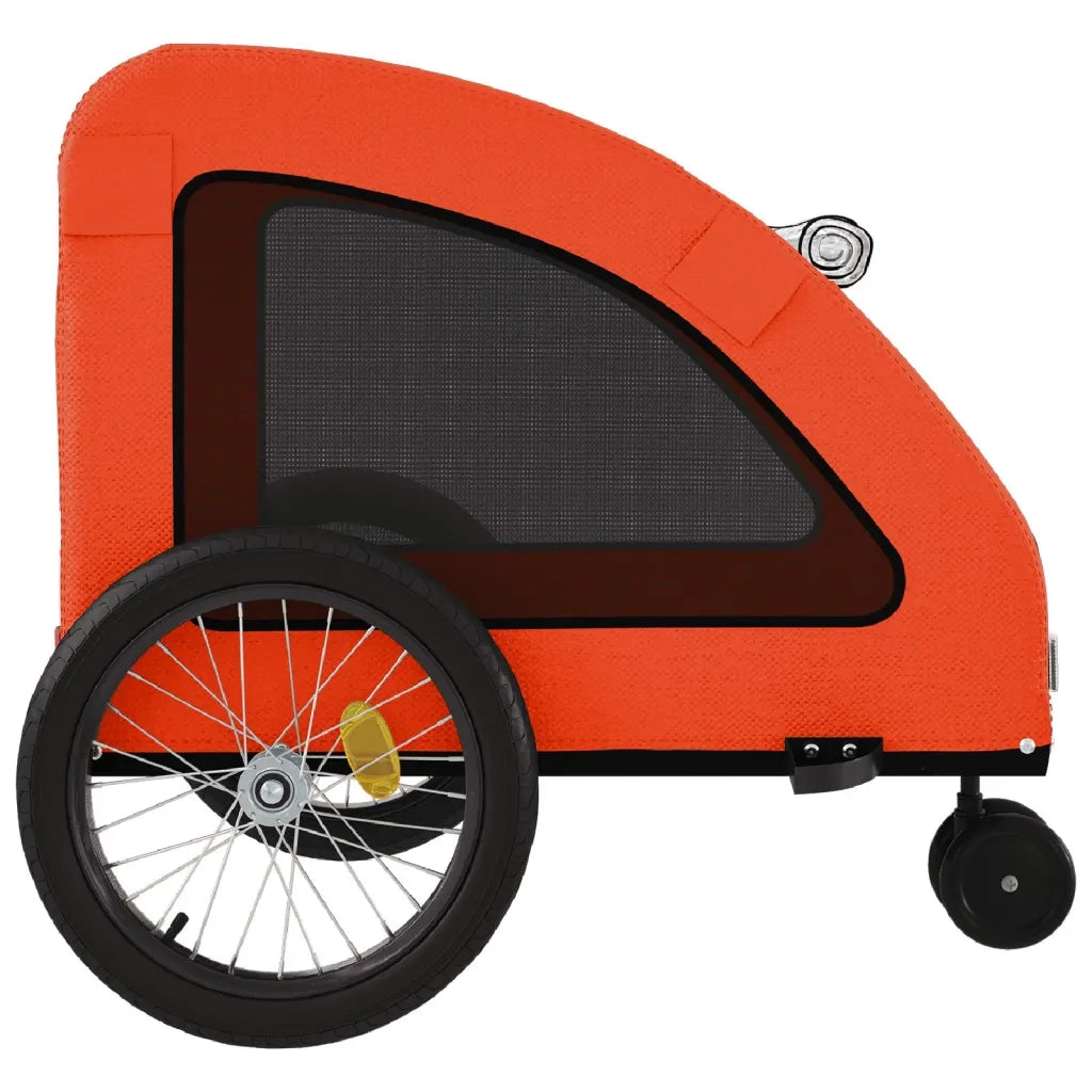 Rimorchio da Bici per Animali Arancione e Grigio Oxford e Ferro CFW9635739