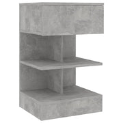 Comodino | Armadio da Notte | Mobiletto da notte Grigio Cemento 40x35x65 cm in Truciolato