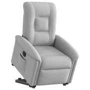 Poltrona Alzapersona Reclinabile Elettrica Grigi Nuvola Tessuto 3303283