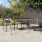 Tavolo da Pranzo da Giardino Beige 190x90x75 cm Polyrattan