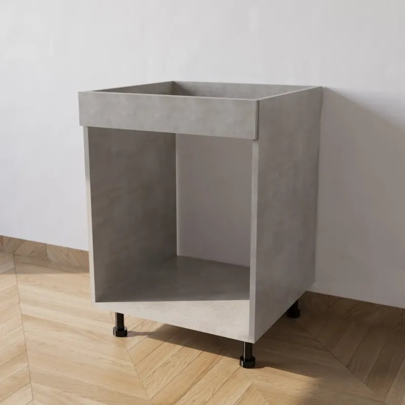 Mobile Base forno il legno L 60 x H 72 x P 55,5 cm in kit colore Cemento