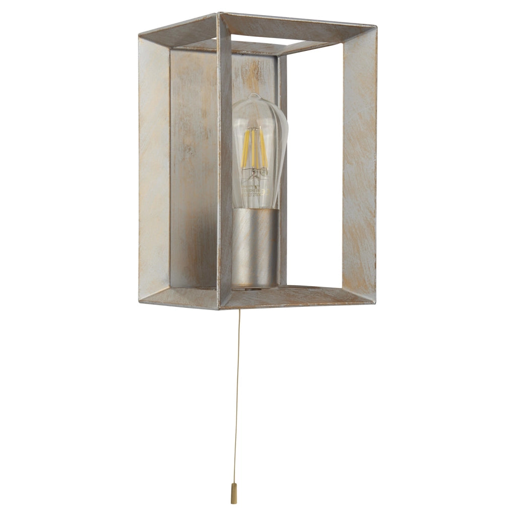 Applique Contemporanea Heaton Acciaio Argento Oro 1 Luce E27