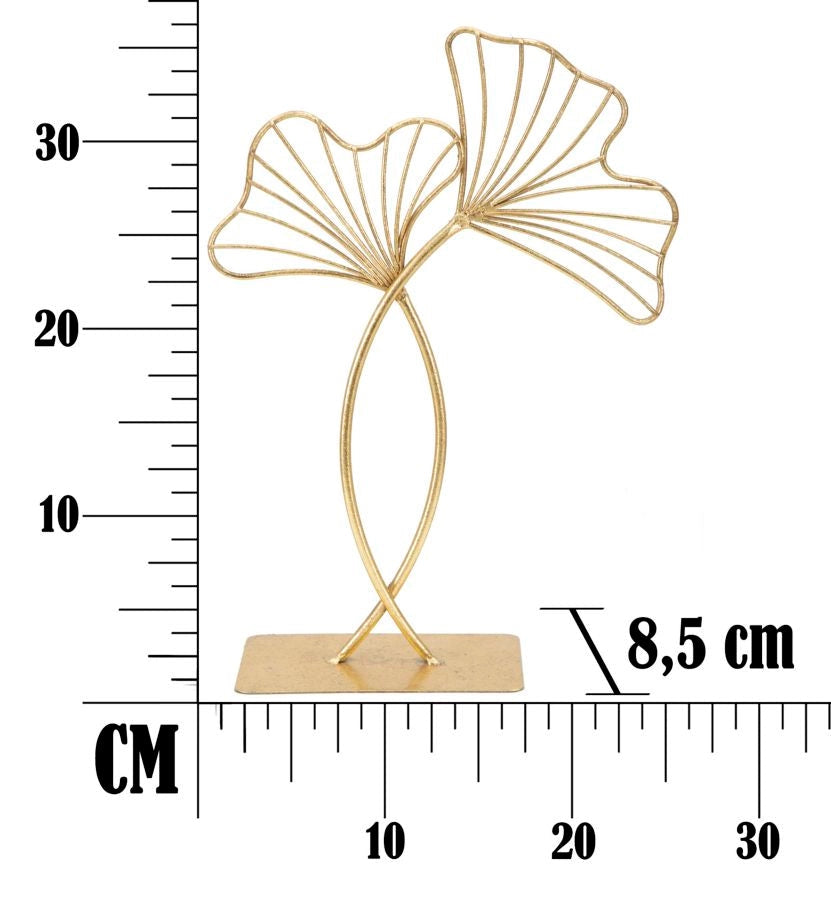 Scultura Leaf Glam 25x8,5x35 cm in Ferro Oro