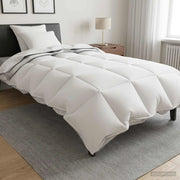Set di Piumoni 3 pz 140 x 220 cm Tutte le stagioni Bambù Bianco 3432945