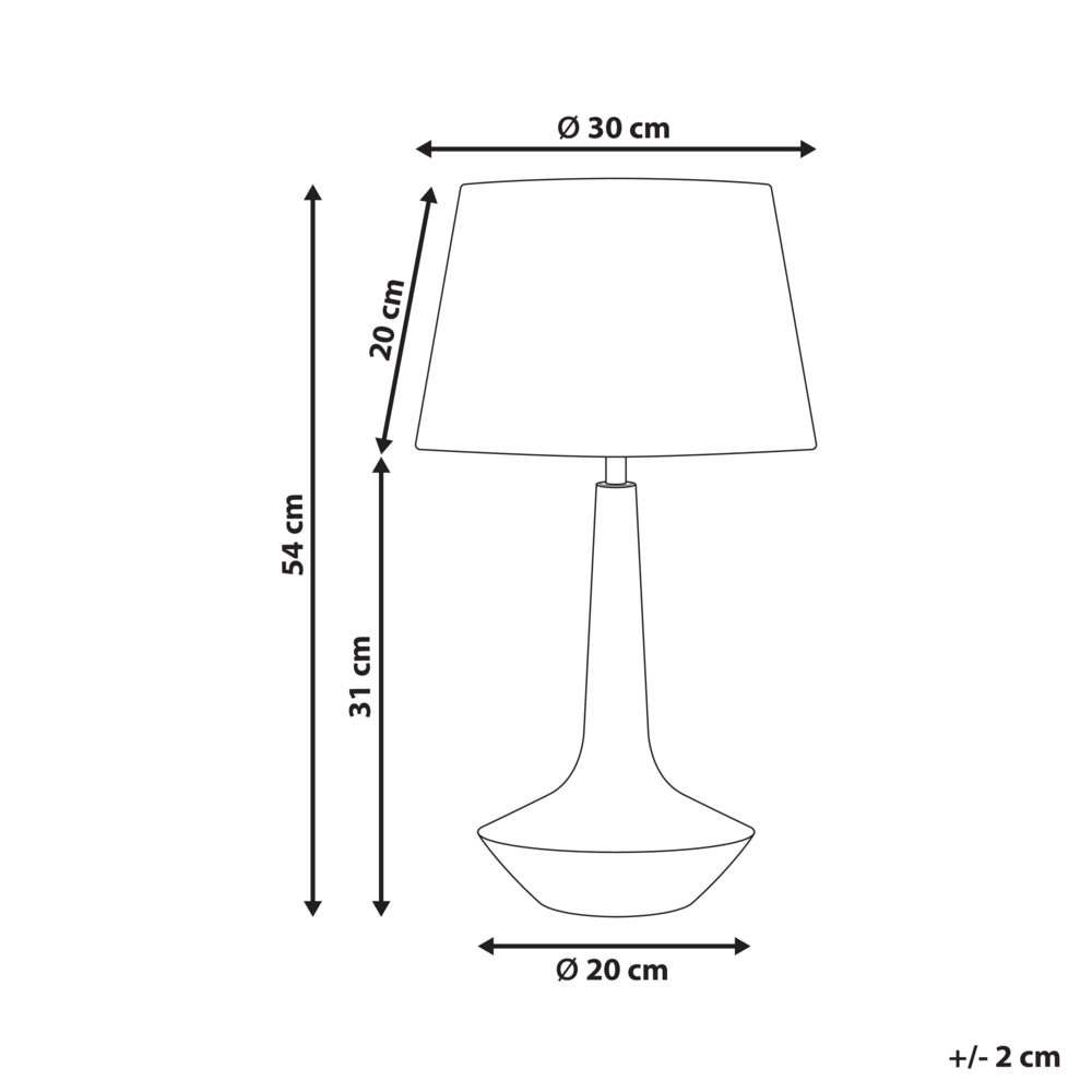 Lampada da tavolo marrone scuro e beige paralume in lino e cotone base in legno di mango 54 cm luce singola design moderno