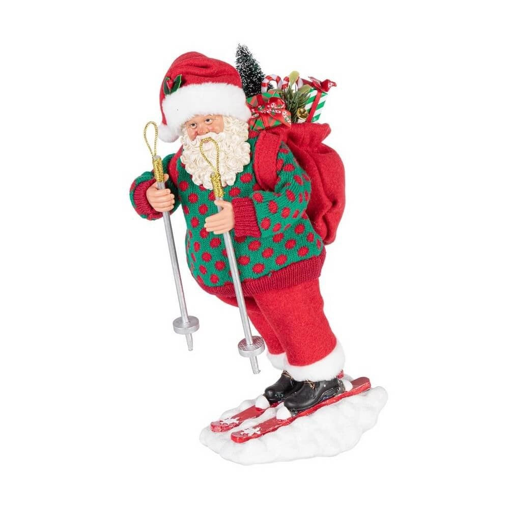 Babbo Natale George in piedi rosso con sfere