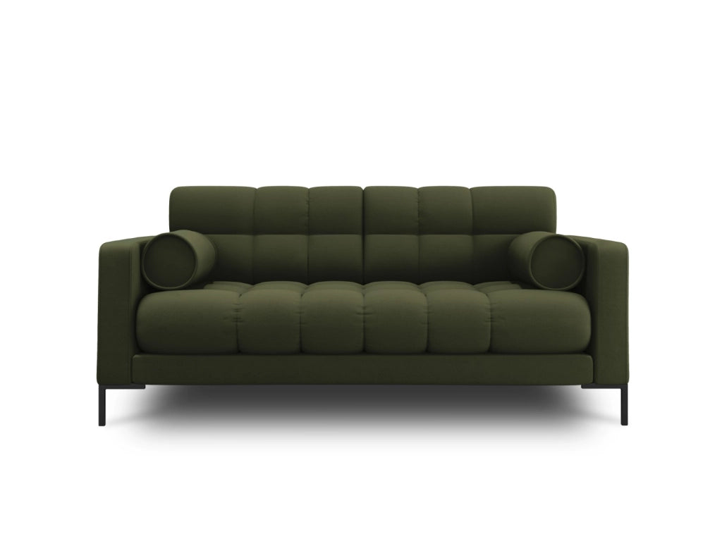 Cosmopolitan Design - Divano "Bali" 2 posti in tessuto strutturato verde 