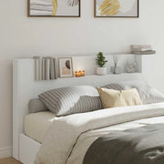 Testiera letto con mobile e LED Bianco 180 x 16,5 x 103,5 cm