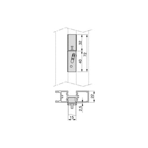 Kit Supporti per Mensole e Appendiabiti in Legno e Alluminio Emuca Zero Grigio Pietra