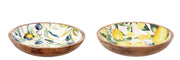 1 Pezzo Ciotola Insalatiera in Legno Tonda Yari 30 x 6 cm 2 Colori
