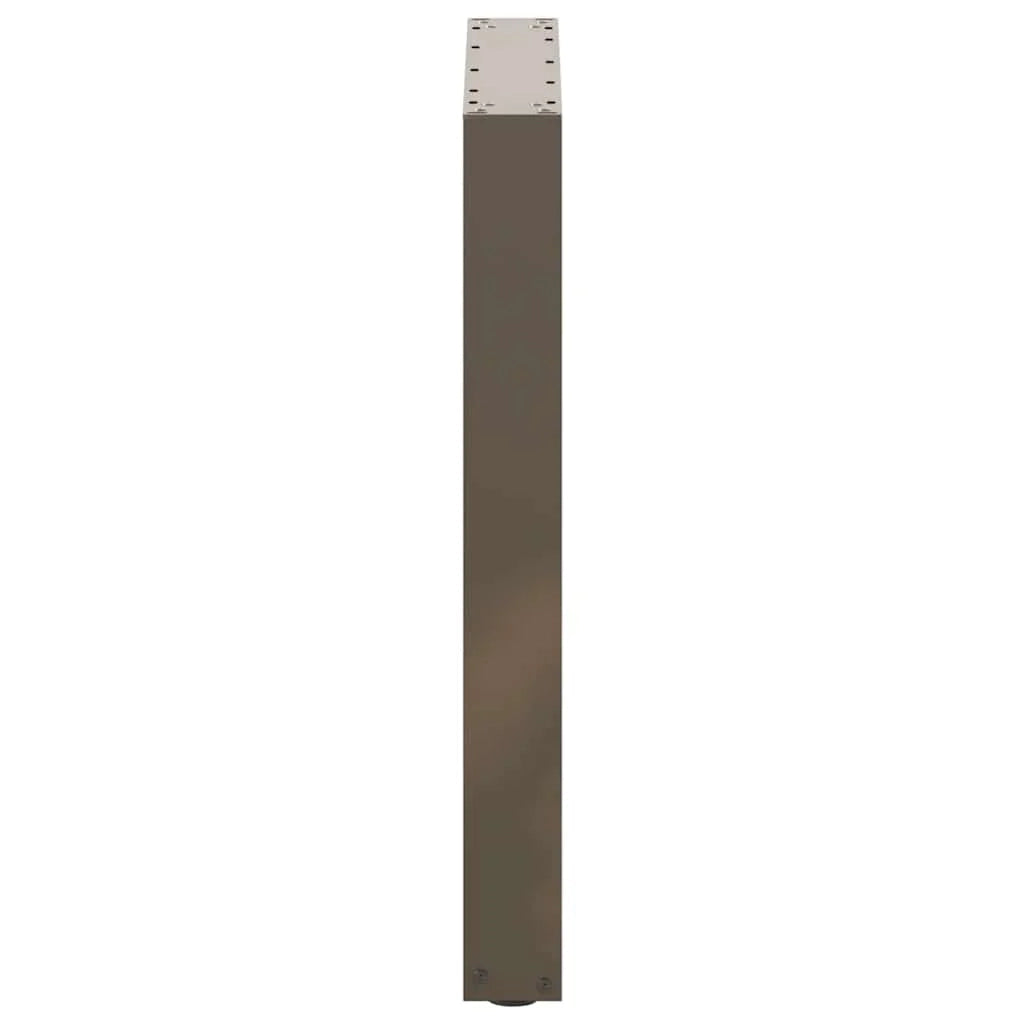Set di 2 gambe per tavolo da pranzo a forma di U 70 x 72-73 cm design moderno con piedini regolabili acciaio naturale 02_0057427