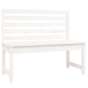 Panchina da Giardino | Panca da Giardino Bianca 109 cm in Legno Massello di Pino