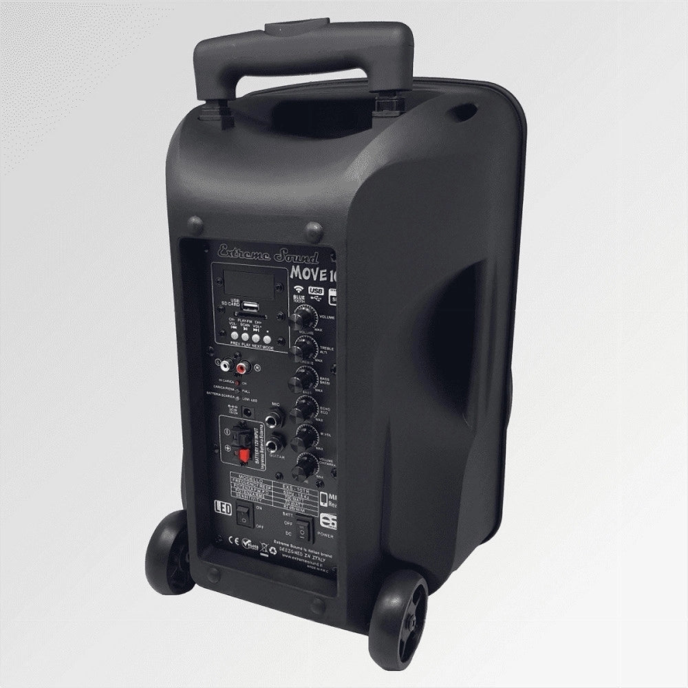 Trade Shop - Cassa Audio A Batteria Ricaricabile Trolley Woofer 10" Usb Extreme Sound Move 10 -