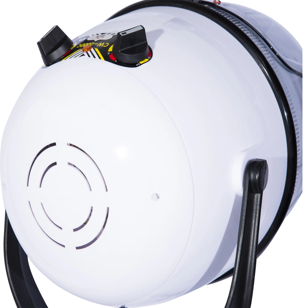 Casco Asciugacapelli Professionale 1180W ¨C Xylo ¨C Altezza Regolabile con Timer e Ruote Bianco