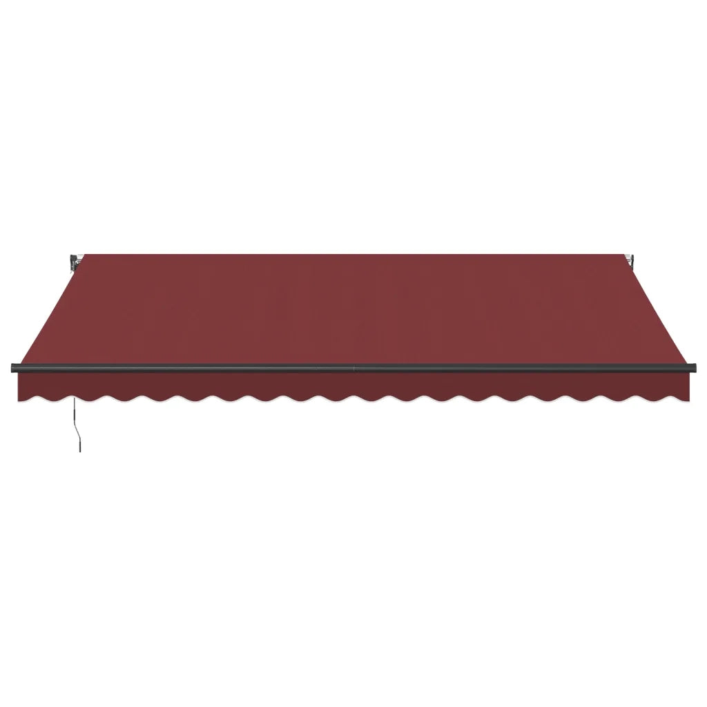 Tenda da Sole Retrattile Automatica con LED Bordò 450x350 cm 3215005