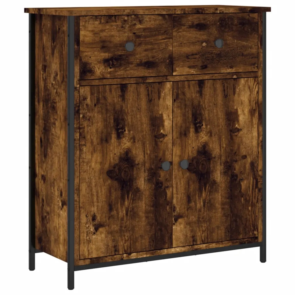 Credenza | Madia | Buffet da pranzo | Armadio da pranzo Rovere Fumo 70x30x80 cm in Legno Multistrato