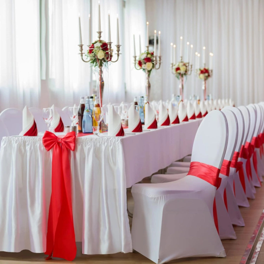 Set di 100 coprisedia universali, colore bianco, per feste, matrimoni e feste