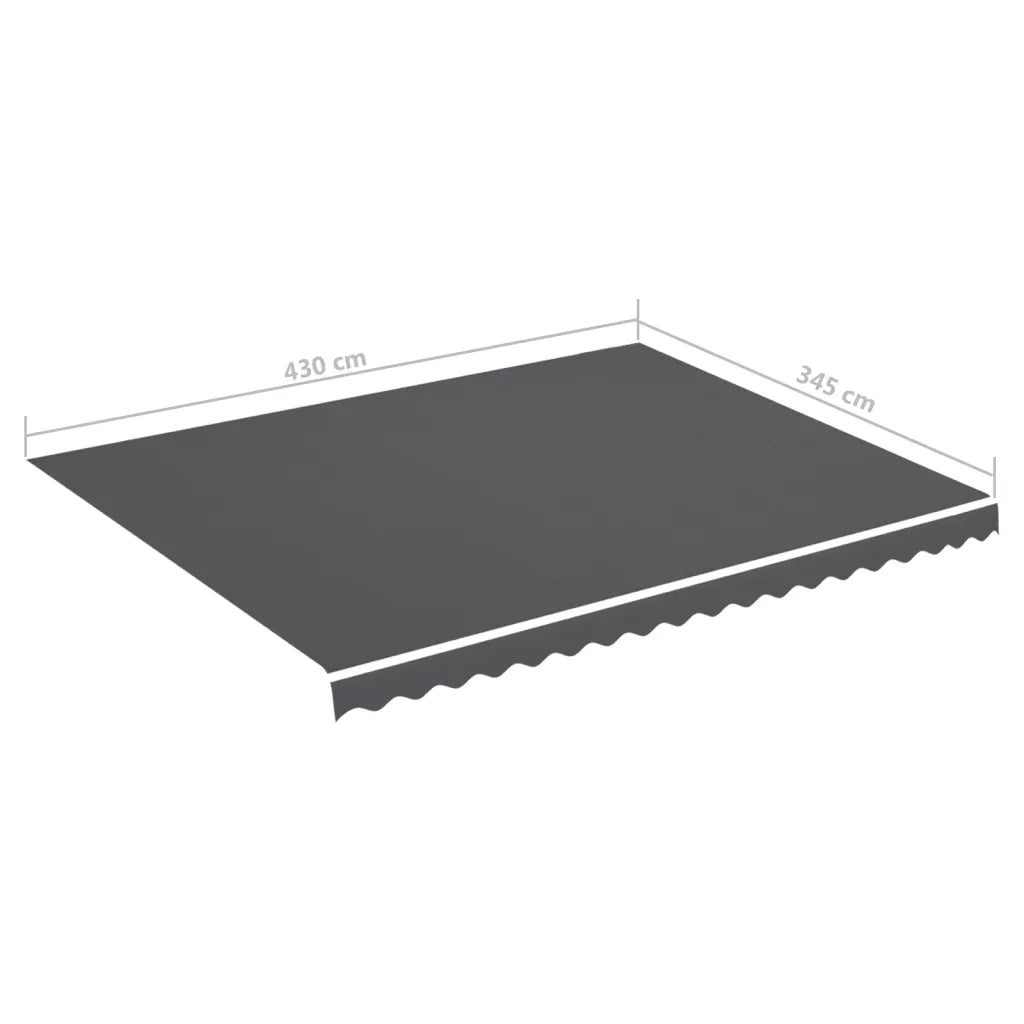 Tessuto di Ricambio per Tenda da Sole Antracite 450x350 cm Poliestere 311950