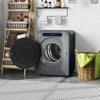 Asciugatrice, 6 Programmi, 40-60℃, 4 kg Capacità, Compatta, Controllo Touch, Grigio