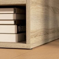 Organizzatore da Scrivania Effetto Legno con 3 Scomparti Supporto Stampante, 47 L x 40 P x 22,5 A cm