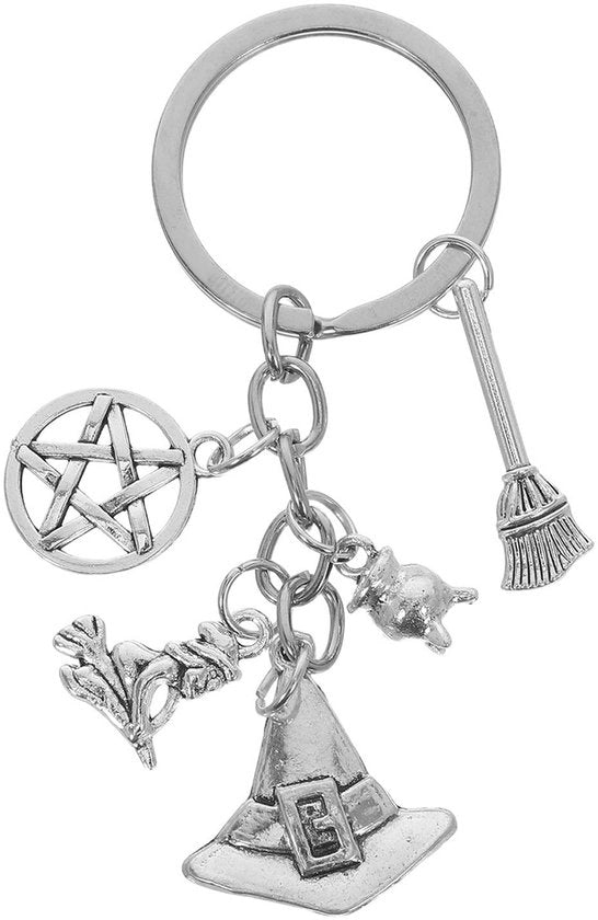 Accessorio per chiavi Halloween Tema - Decorazione divertente - Accessorio per chiavi con anello a molla - Regalo per feste - Sostenibile e leggero - Protezione per chiavi - Accessorio per chiavi