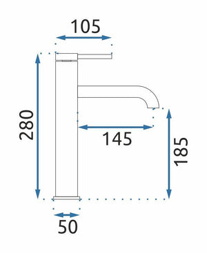 Rubinetto Da Lavabo Rea Spot Brush Nickel High