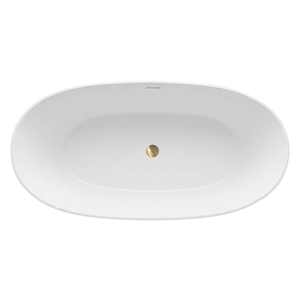 Vasca Da Bagno Freestanding In Acrilico Roma 170 Copritappo bianco