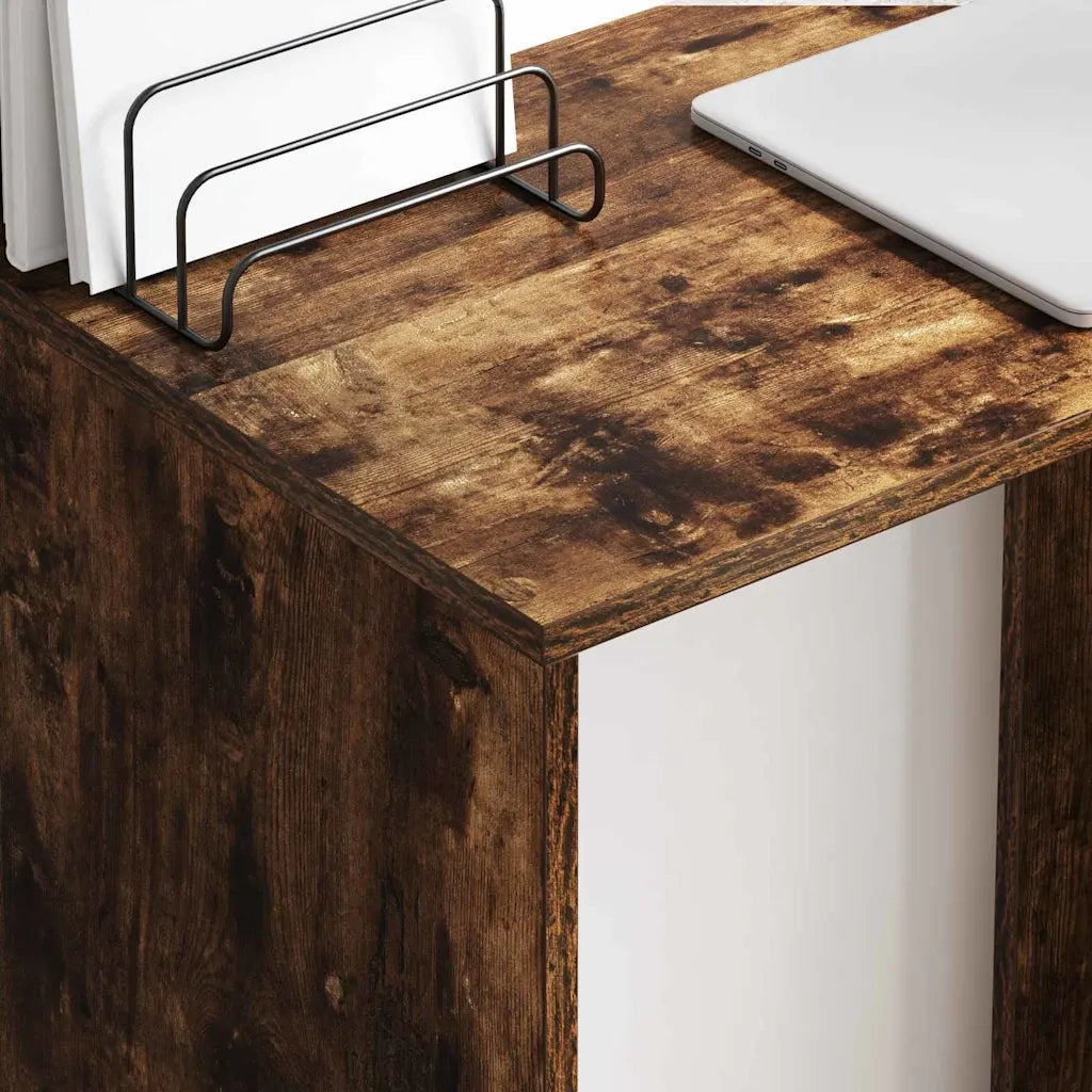 Scrivania | Tavolo da Ufficio Rovere fum¨¦ 78,5 x 37 x 154,5 cm Legno multistrato