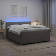 Letto box spring con materasso Tortora 160 x 200 cm Tessuto 3452461