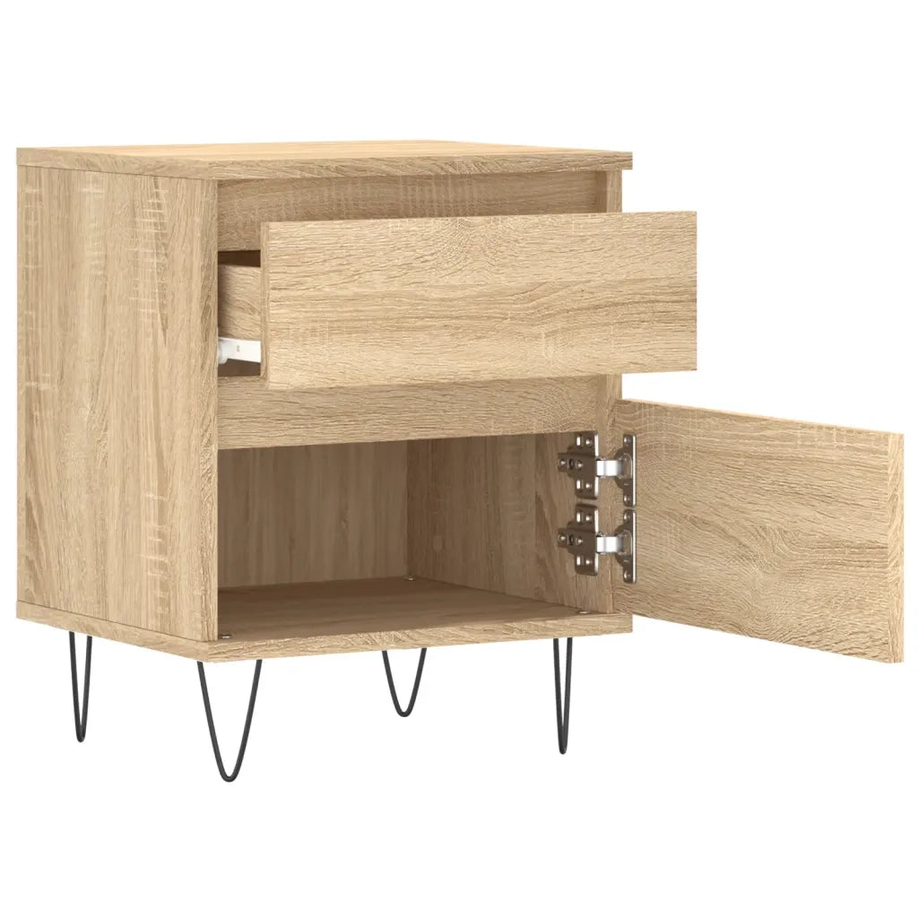 Comodino Rovere Sonoma 40x35x50 cm in Legno Multistrato 830674