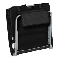 Set di 2 Tappetini da Spiaggia Imbottiti, Materassi da Spiaggia, Tappetini da Spiaggia, Schienale Reclinabile Multi-Posizioni, Borsa per il Trasporto Inclusa, Metallo e Poliestere PE, Nero