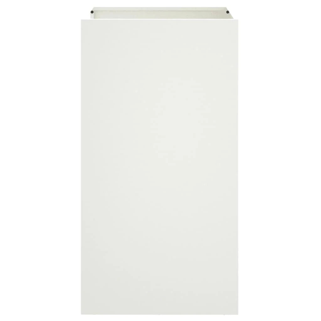 Fioriera rialzata per piante fiori terrazza giardino 42 x 38 x 75 cm acciaio bianco 02_0037597