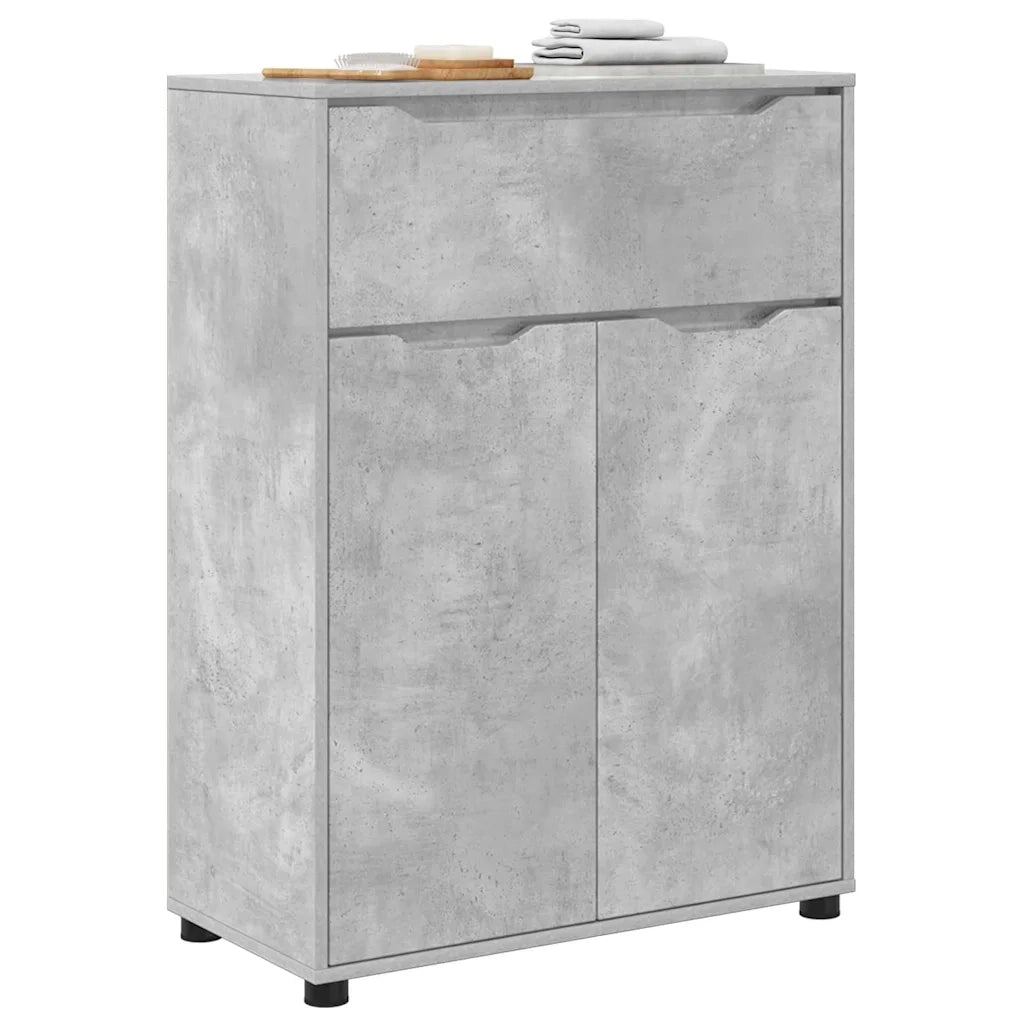 Mobile da Bagno | Armadio da bagno con porta Grigio cemento 72,5 x 36,5 x 100 cm