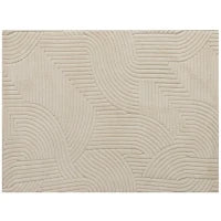 Tappeto Tessuto a Macchina, Versatile e Antiscivolo, 200x140x1,7 cm, Crema