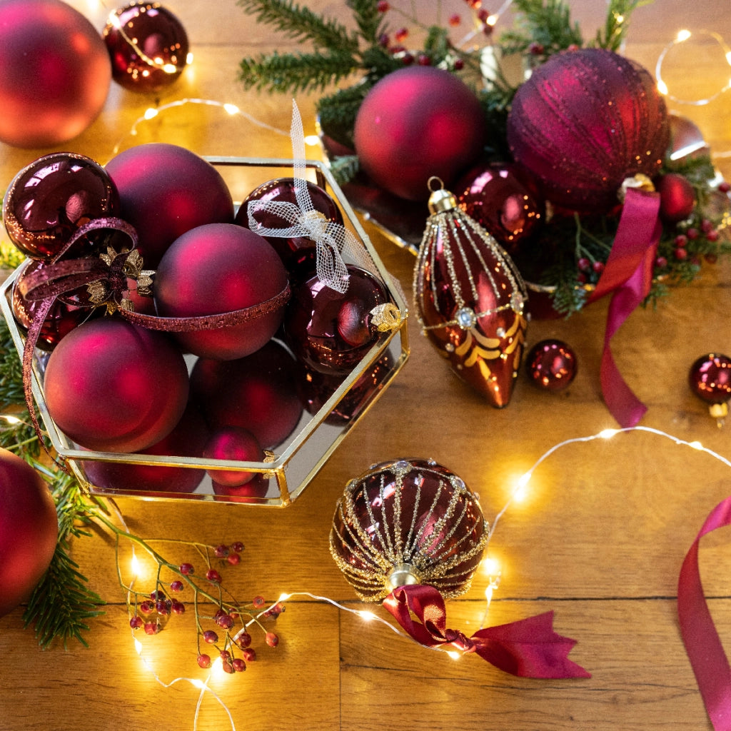 Box Da 6 Palline Di Natale Vinaccio 6 Cm