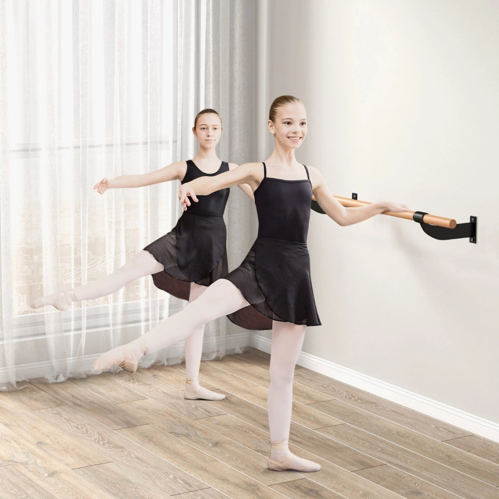 Barra per balletto singola a parete da 120 cm, Attrezzatura per balletto yoga stretching per casa palestra Nera-Sbarre da danza
