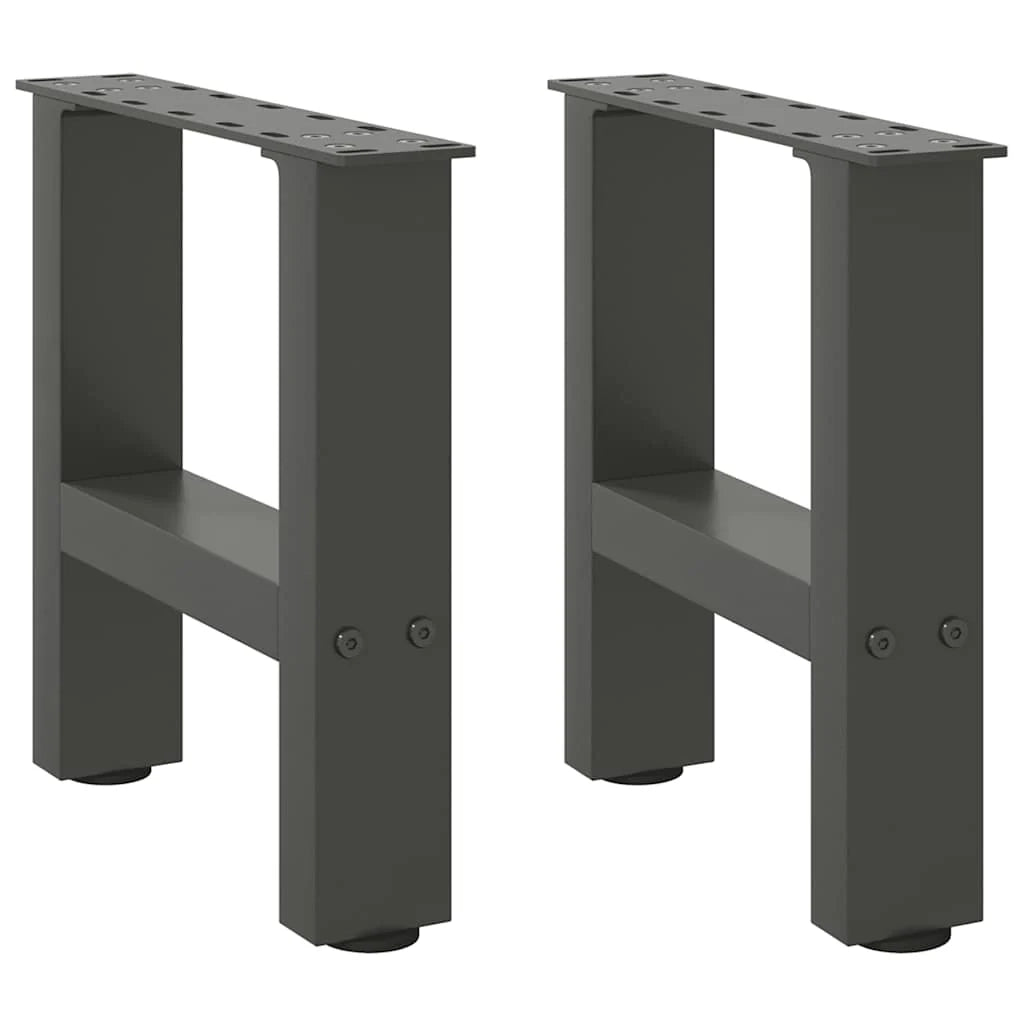 Set di 2 gambe quadrate per tavolino da caffè con livelli regolabili 30 x 30 cm in acciaio antracite 02_0057494