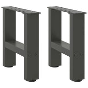 Set di 2 gambe quadrate per tavolino da caffè con livelli regolabili 30 x 30 cm in acciaio antracite 02_0057494