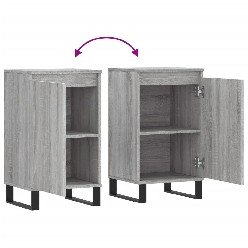 Buffet credenza cassettiera armadio mobile contenitore organizer cucina soggiorno Sonoma 40 x 35 x 70 cm legno ingegnerizzato grigio 02_0036361